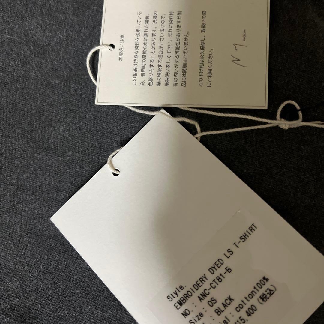 トップス ANCELLM \"EMBROIDERY DYED LS T-SHIRT \"