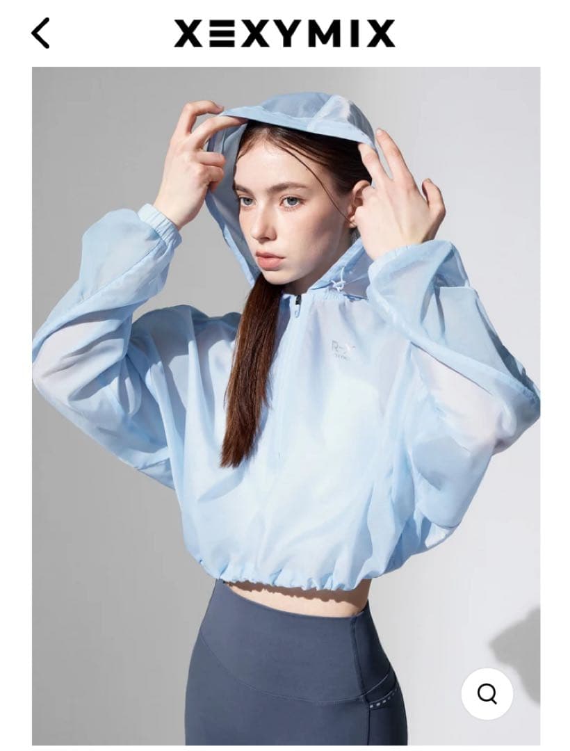 xexymix エアリーメッシュクロップド丈アノラック