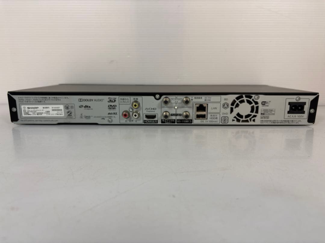 SHARP シャープ BD ブルーレイレコーダー BD-NW1200 動作品
