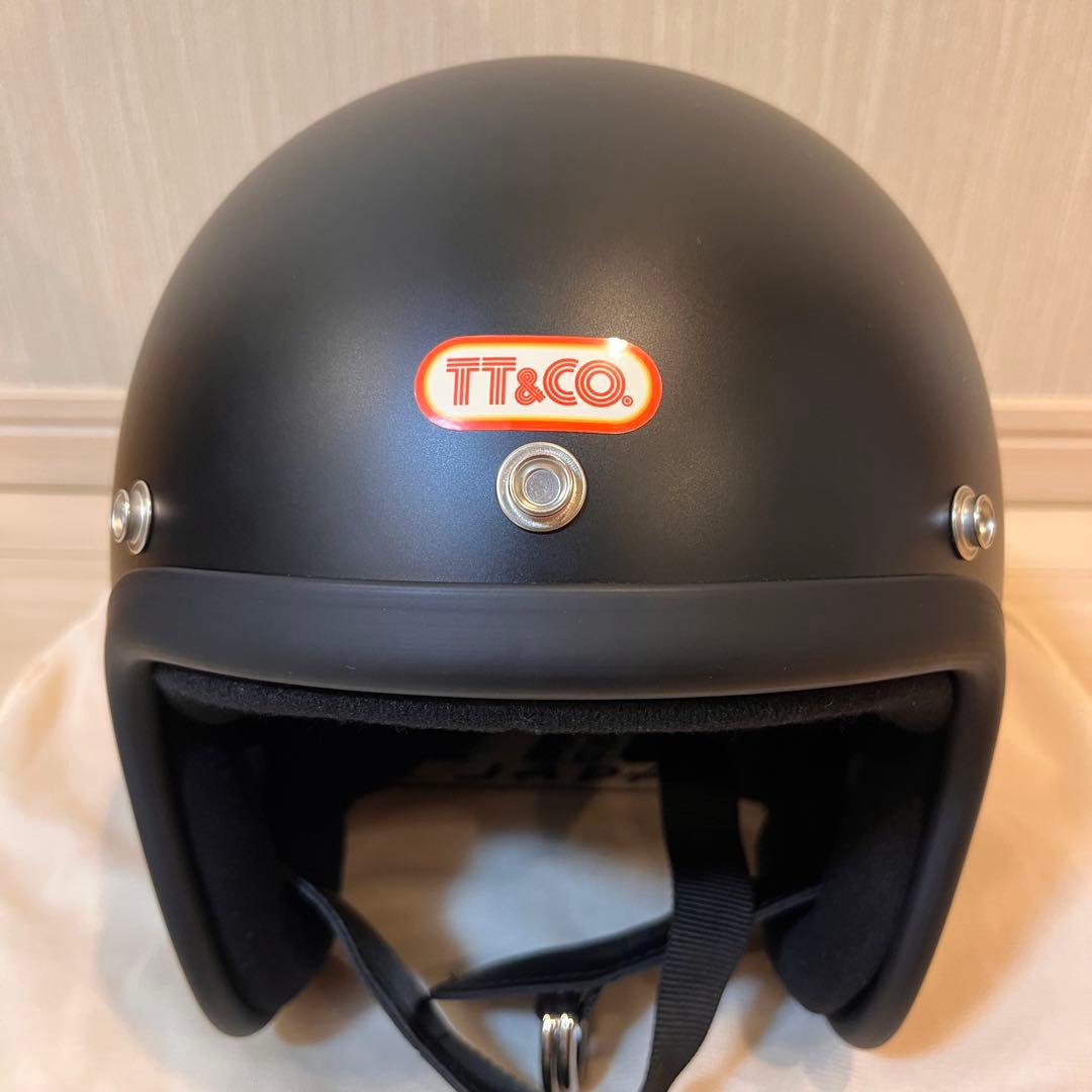 【美品】TT&CO. スーパーマグナム ジェットヘルメット 半ツヤブラック