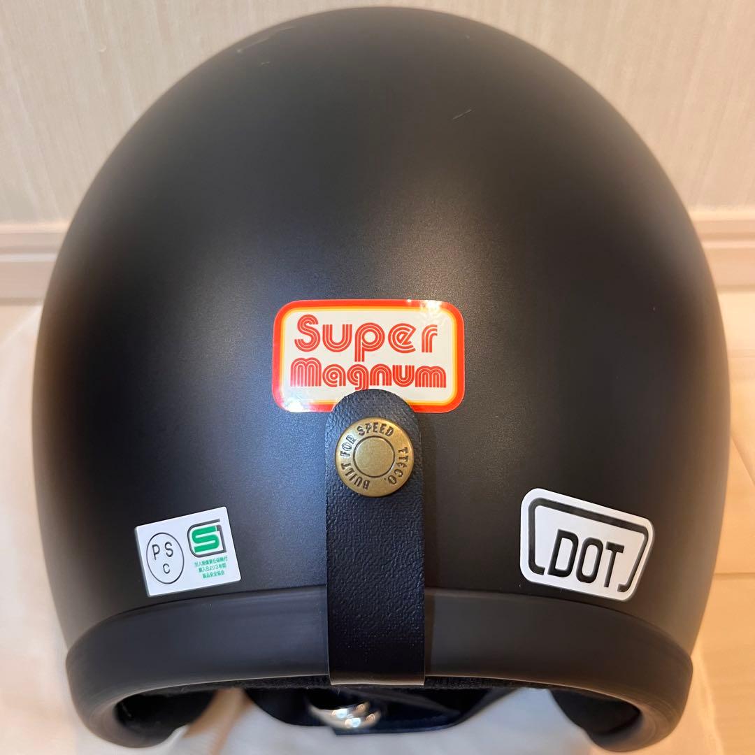 【美品】TT&CO. スーパーマグナム ジェットヘルメット 半ツヤブラック