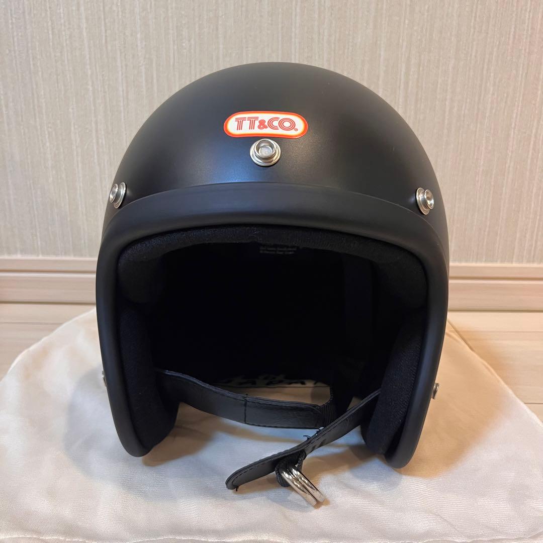 【美品】TT&CO. スーパーマグナム ジェットヘルメット 半ツヤブラック