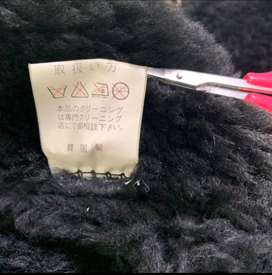 《激レア》B-3 ムートンジャケット ブラック メンズ ボンバー 羊革 M