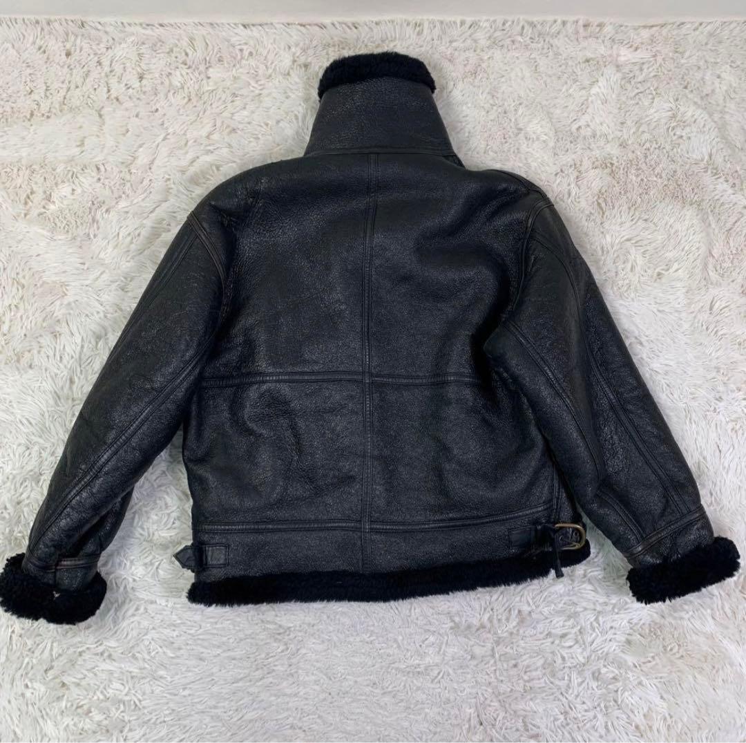 《激レア》B-3 ムートンジャケット ブラック メンズ ボンバー 羊革 M
