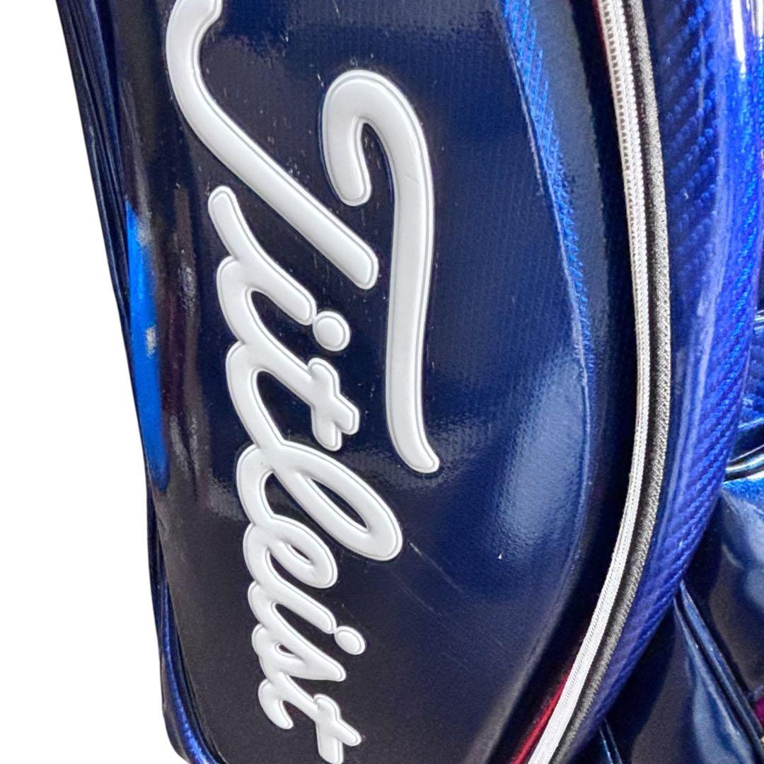 タイトリスト スタンド キャディバッグ 9型 エナメル ブルー