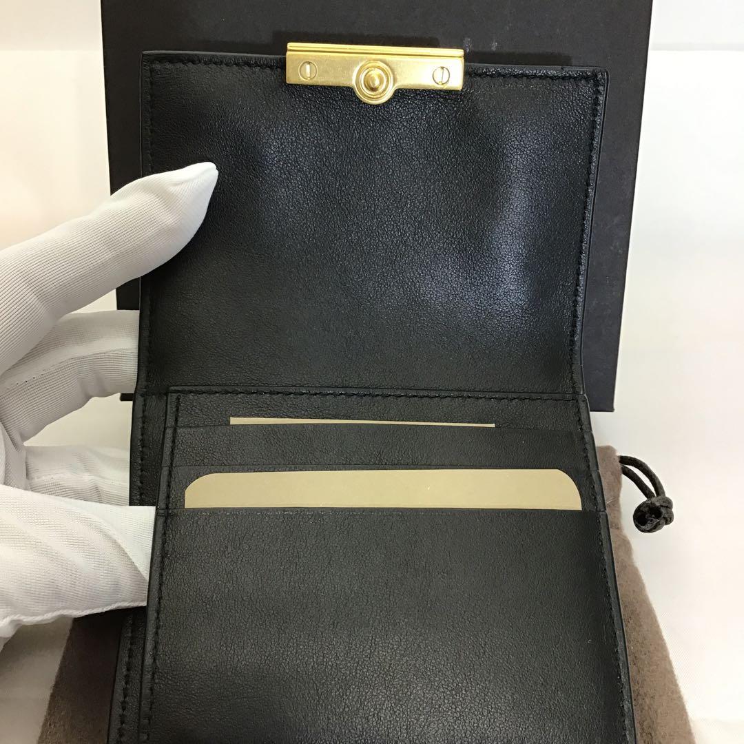 ❣️未使用❣️BOTTEGA VENETAボッテガヴェネタレザー三つ折り財布ブラック