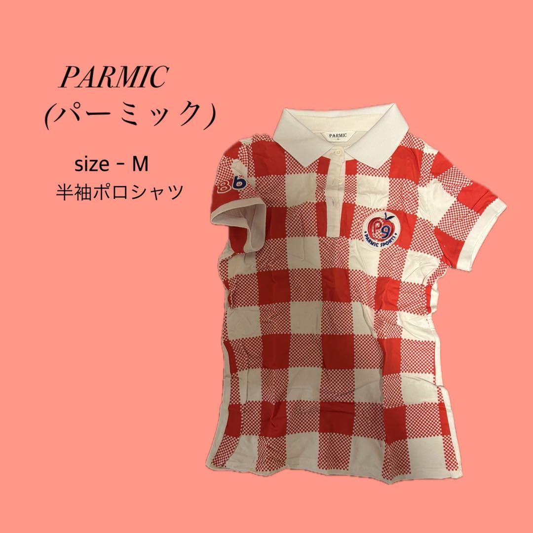 PARMIC チェック柄 半袖ポロシャツ M