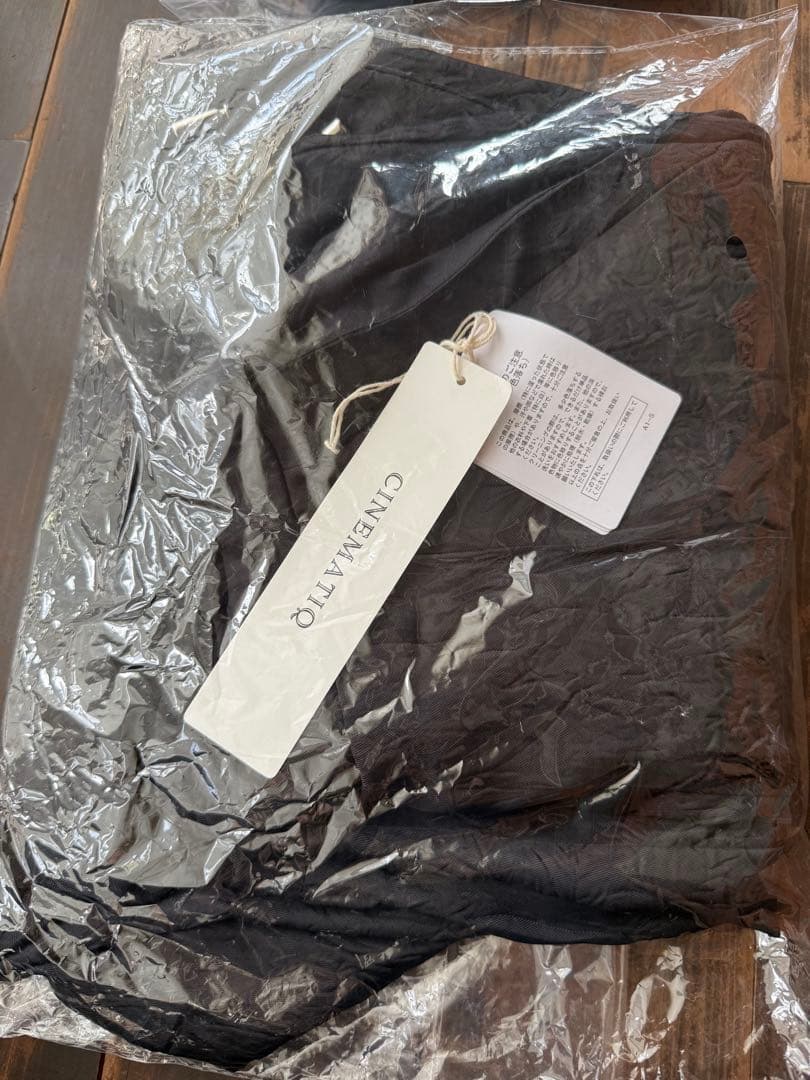 CINEMATIQ 黒 ワッシャーカーゴパンツ 新品