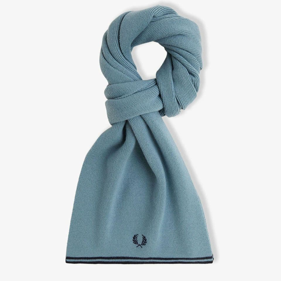 FRED PERRY フレッドペリー マフラー ライトブルー