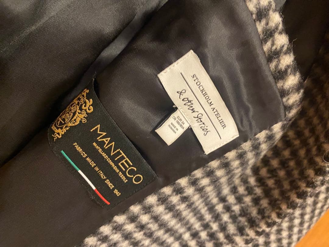 MANTECO チェスターコート 格子柄 & 
