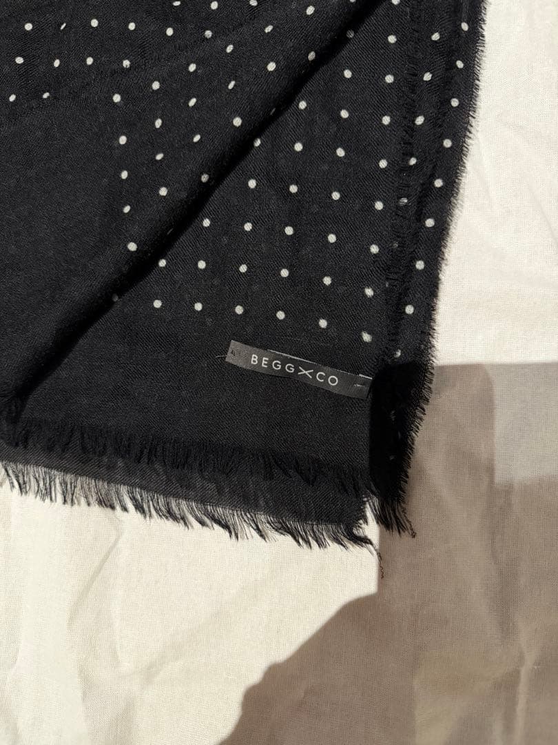 BEGG X CO シルキーカシミアドットストール Wispy Hanover