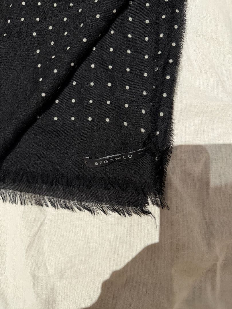 BEGG X CO シルキーカシミアドットストール Wispy Hanover