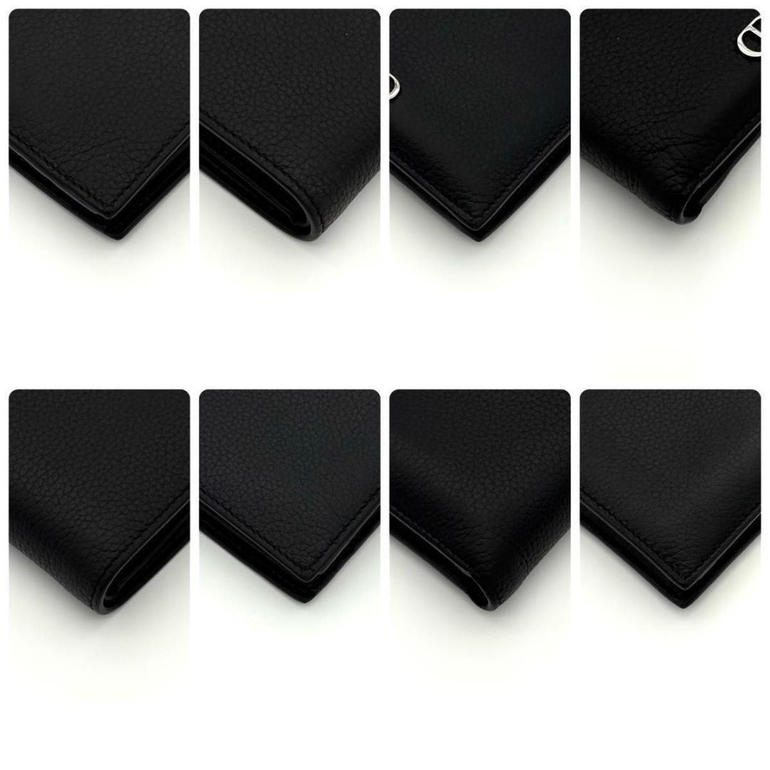 DIOR クリスチャン ディオール 折財布 CDアイコン 黒 ブラック 2553