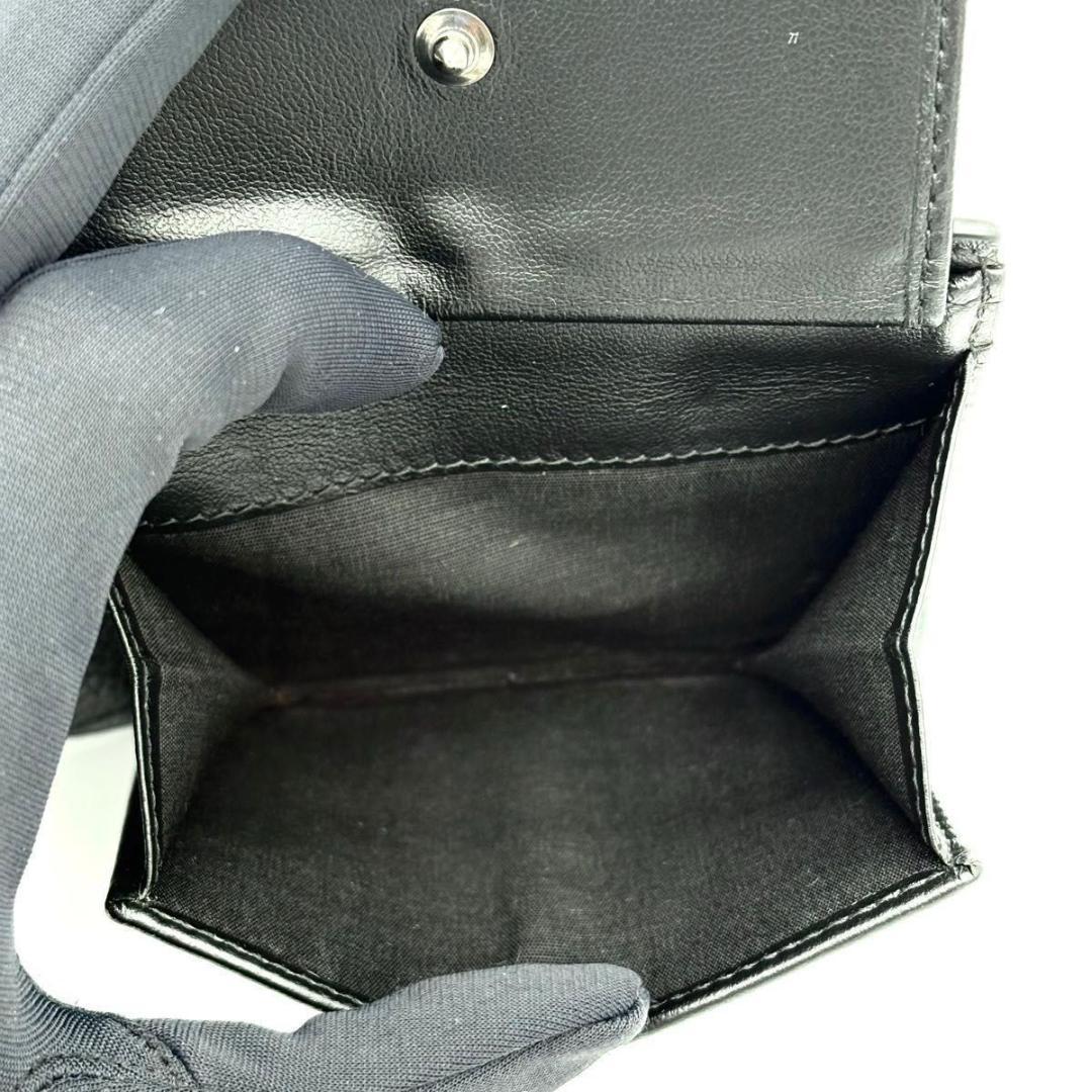 DIOR クリスチャン ディオール 折財布 CDアイコン 黒 ブラック 2553