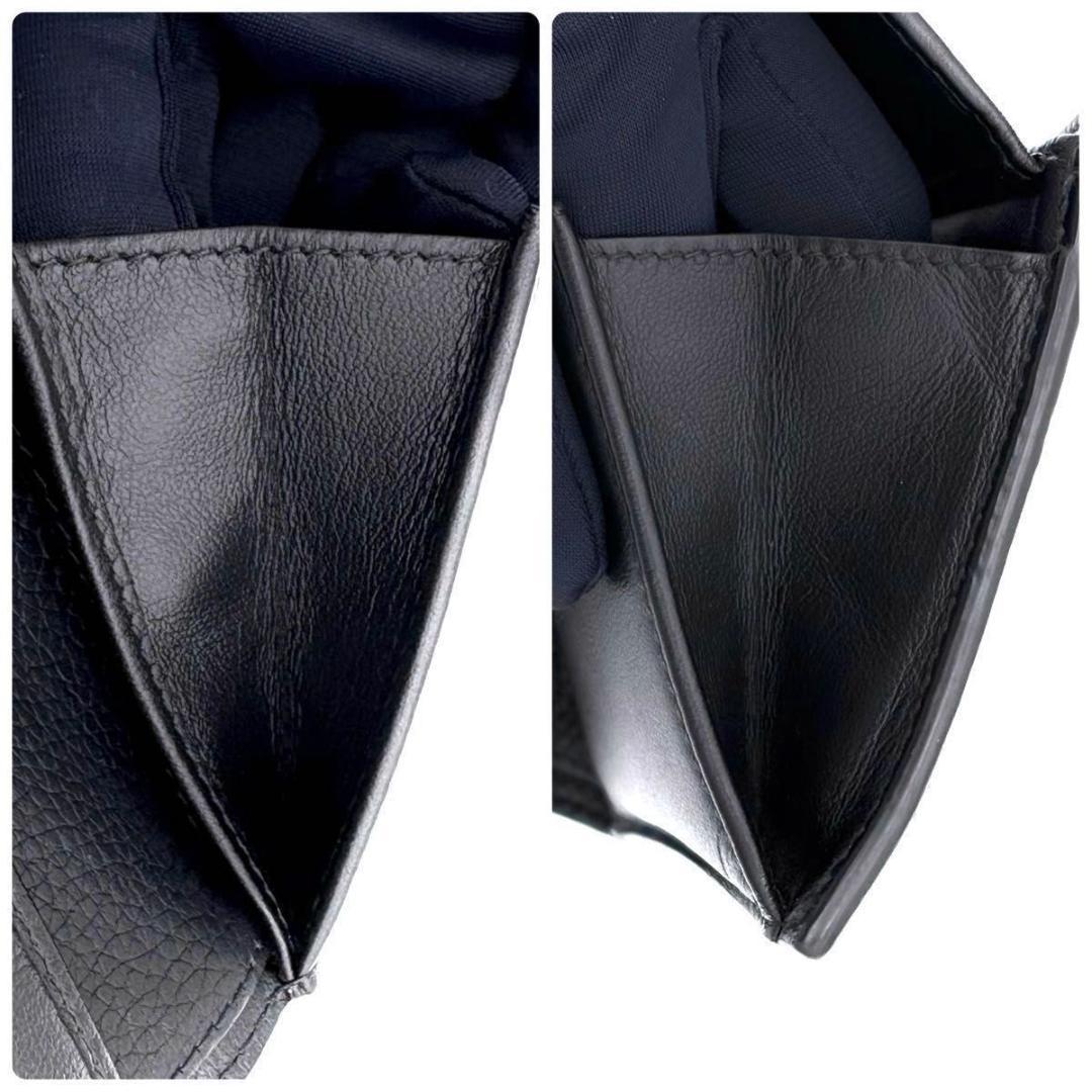 DIOR クリスチャン ディオール 折財布 CDアイコン 黒 ブラック 2553