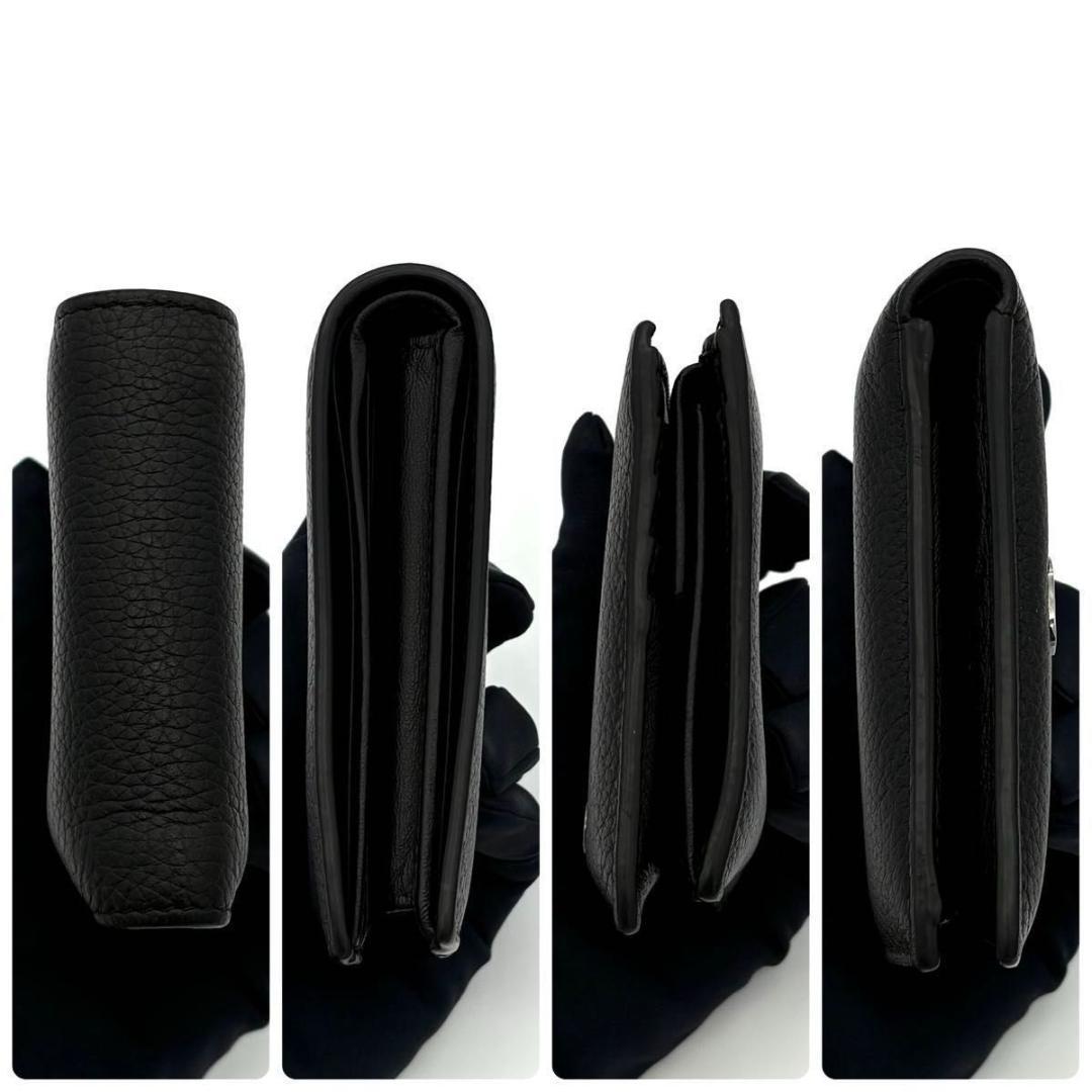 DIOR クリスチャン ディオール 折財布 CDアイコン 黒 ブラック 2553