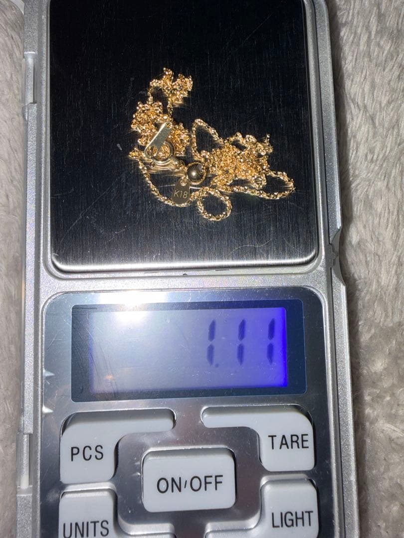 K18ygモーグルネックレス45cm