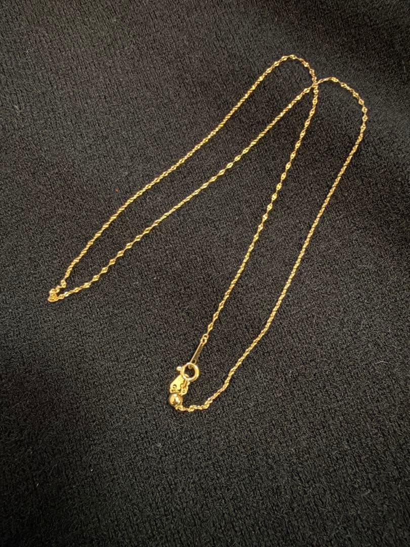 K18ygモーグルネックレス45cm