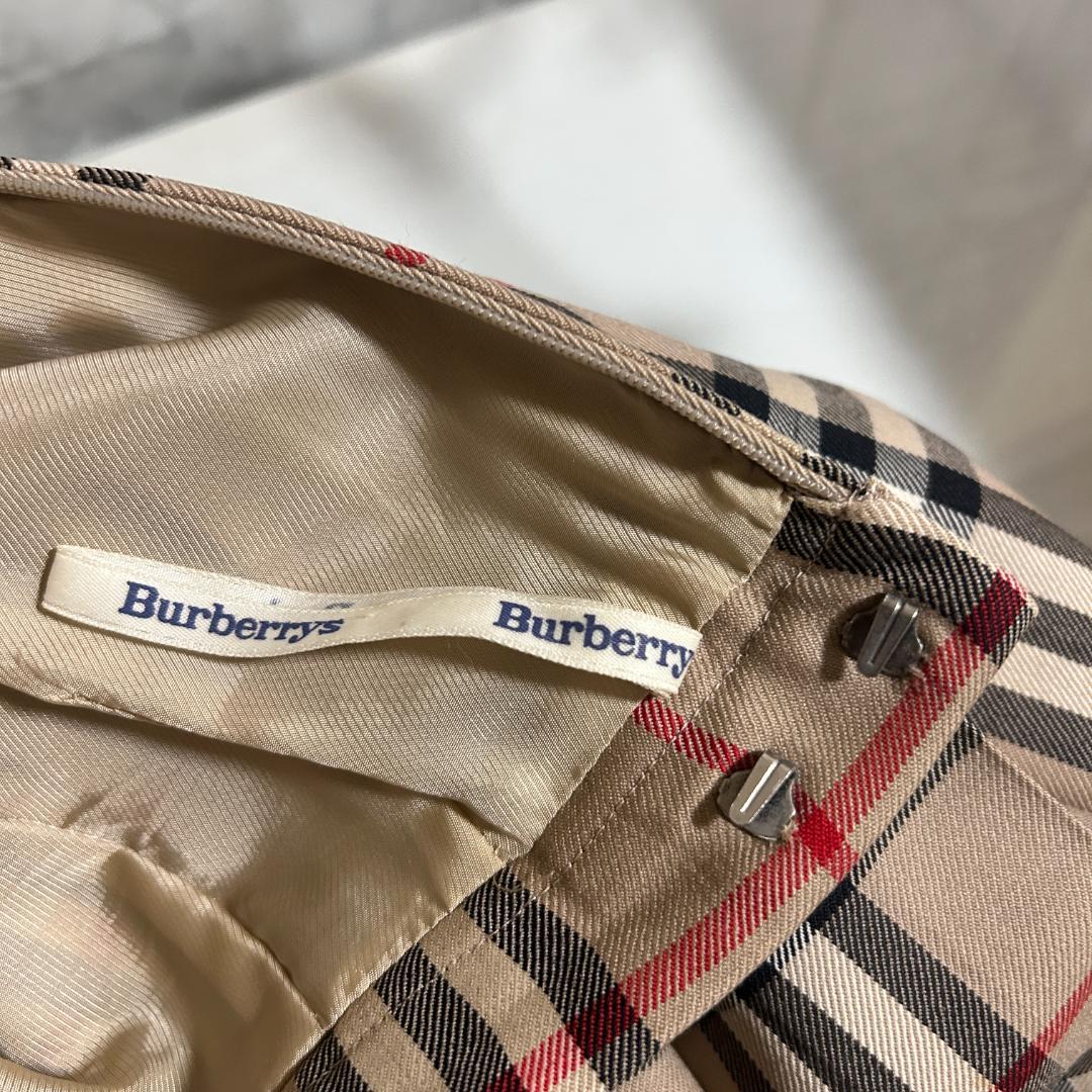 BURBERRYS バーバリー プリーツスカート ノバチェック ベージュ ウール