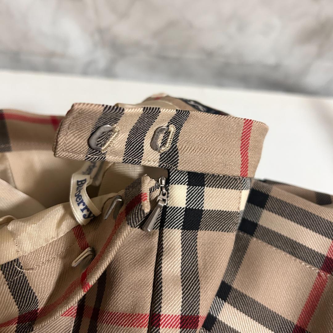 BURBERRYS バーバリー プリーツスカート ノバチェック ベージュ ウール
