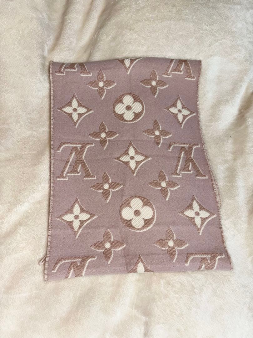 LOUIS VUITTON ルイヴィトン マフラー ローズ ピンク