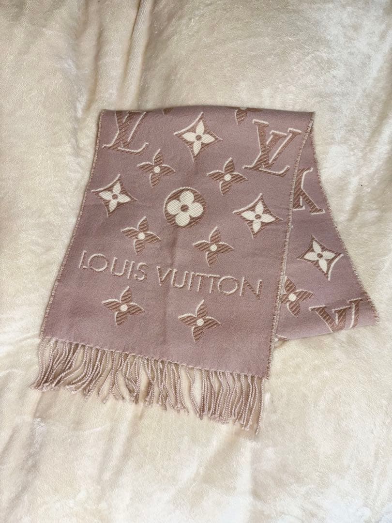 LOUIS VUITTON ルイヴィトン マフラー ローズ ピンク