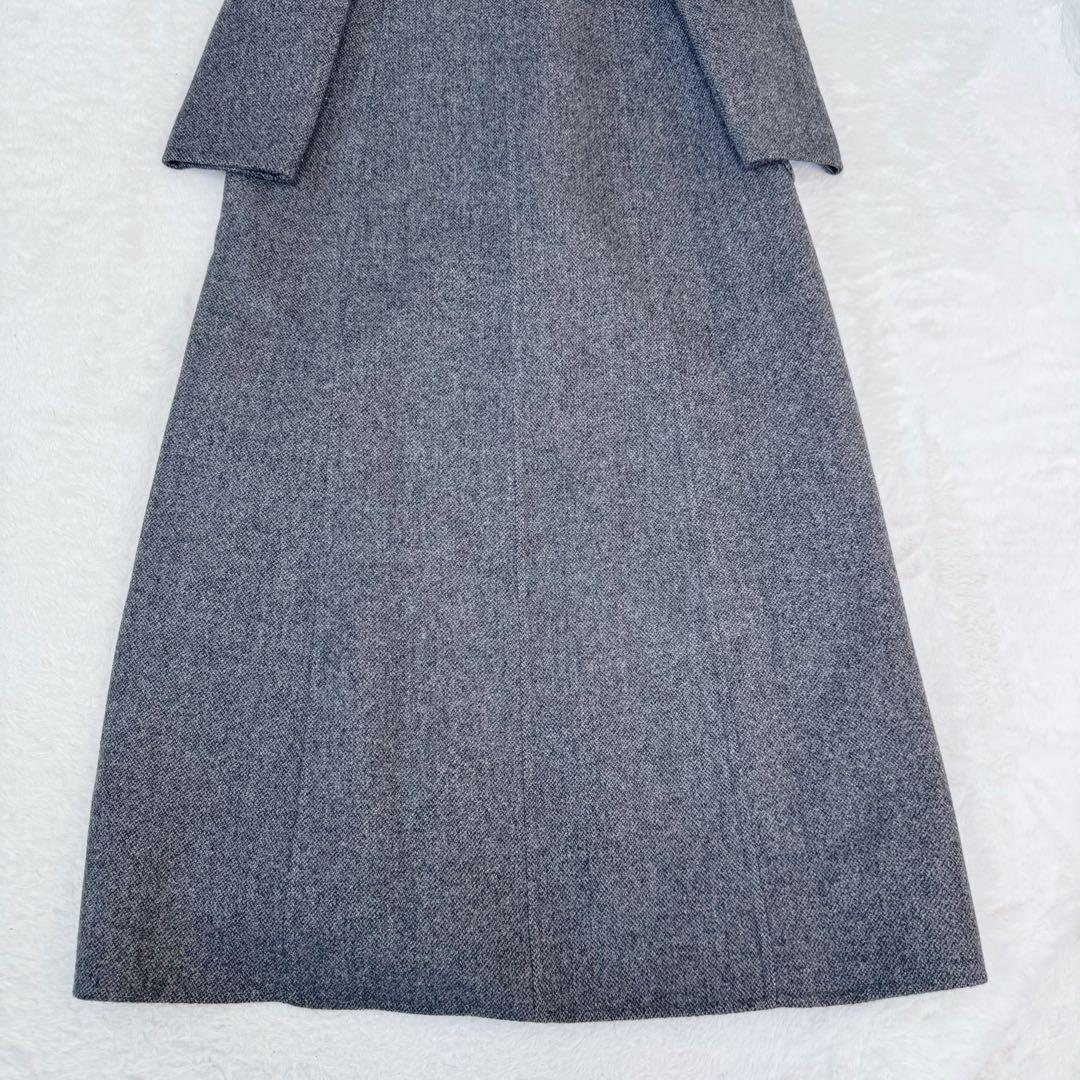 【極美品】マイケルコース　ロングコート　カシミヤ　フォックスファー　グレー　M