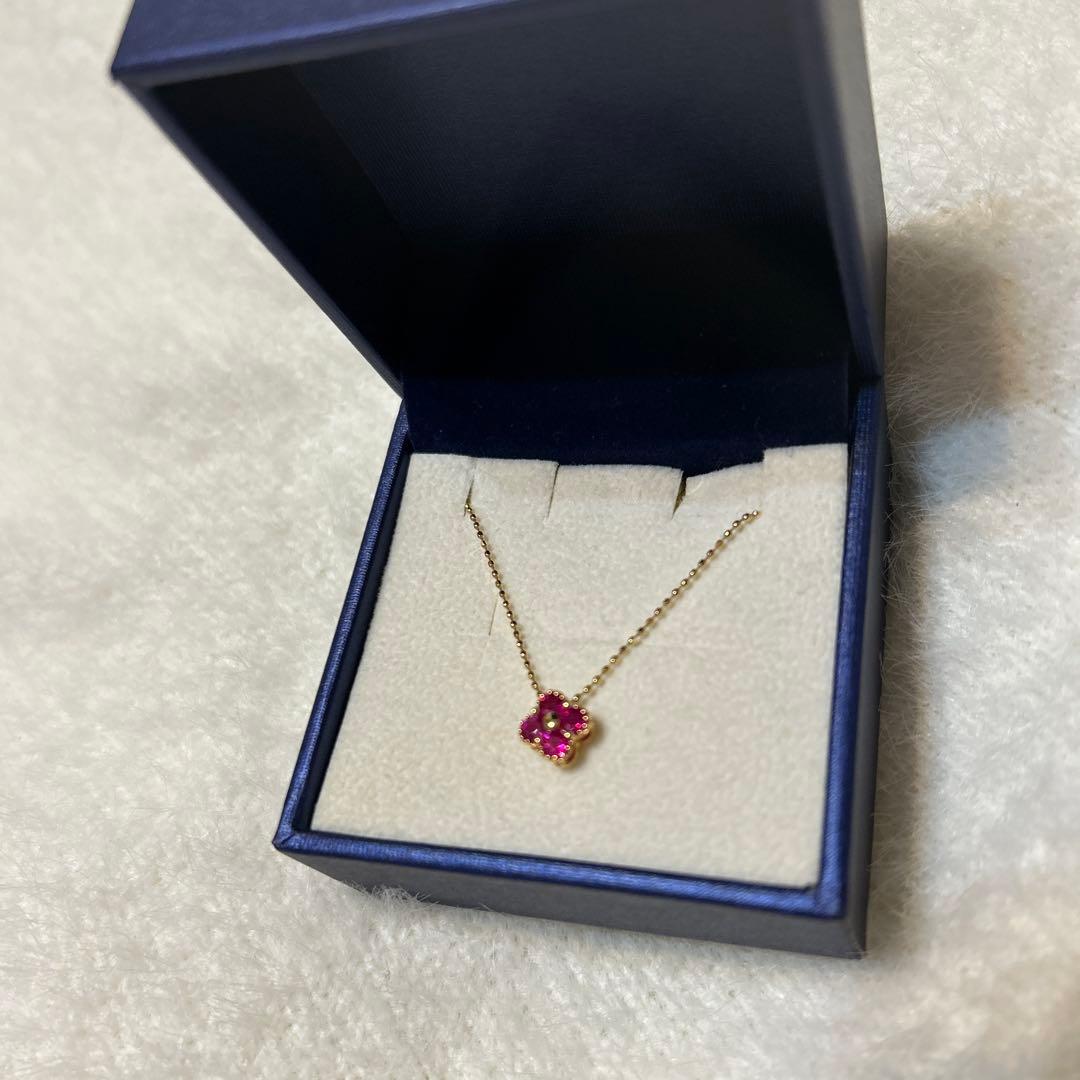 k18 ルビーネックレス