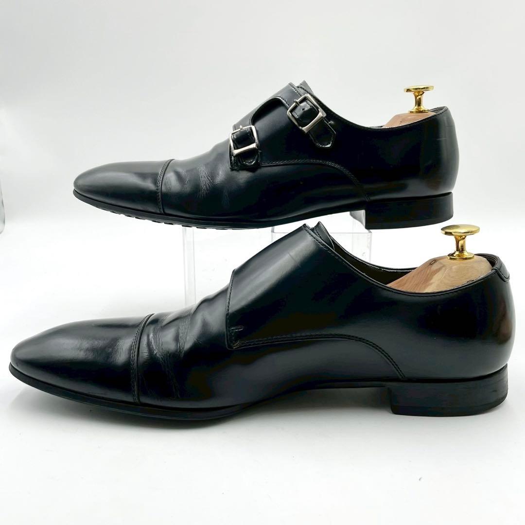 リーガル 636R ダブルモンク ブラック 25.5cm 本革 Y1238