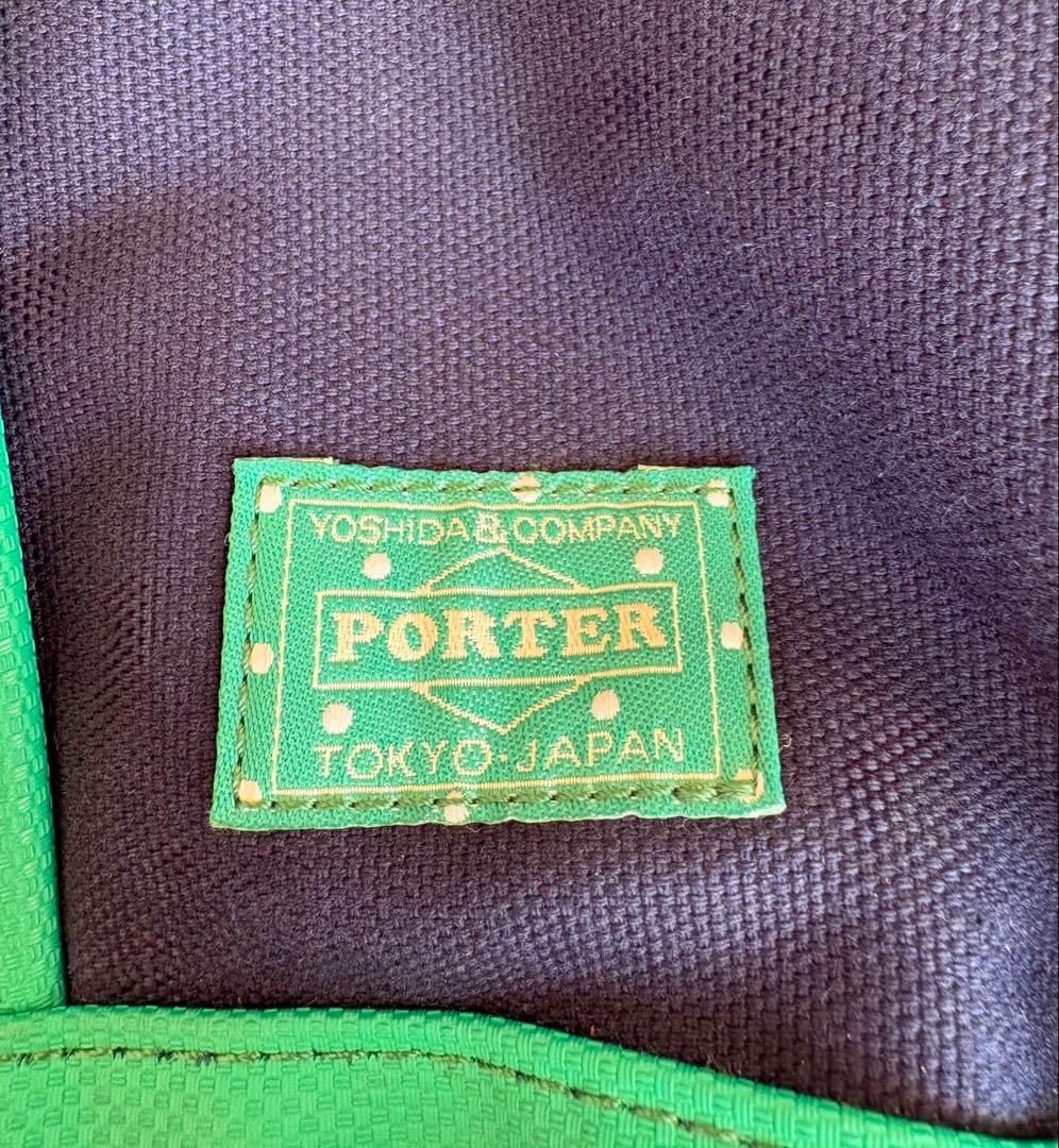 PORTER GIRL ボーイフレンドトート ネイビー×グリーン