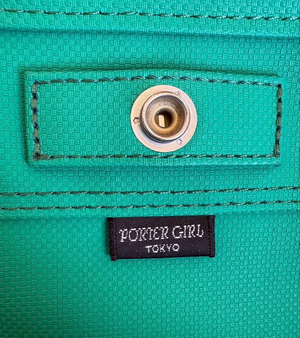 PORTER GIRL ボーイフレンドトート ネイビー×グリーン