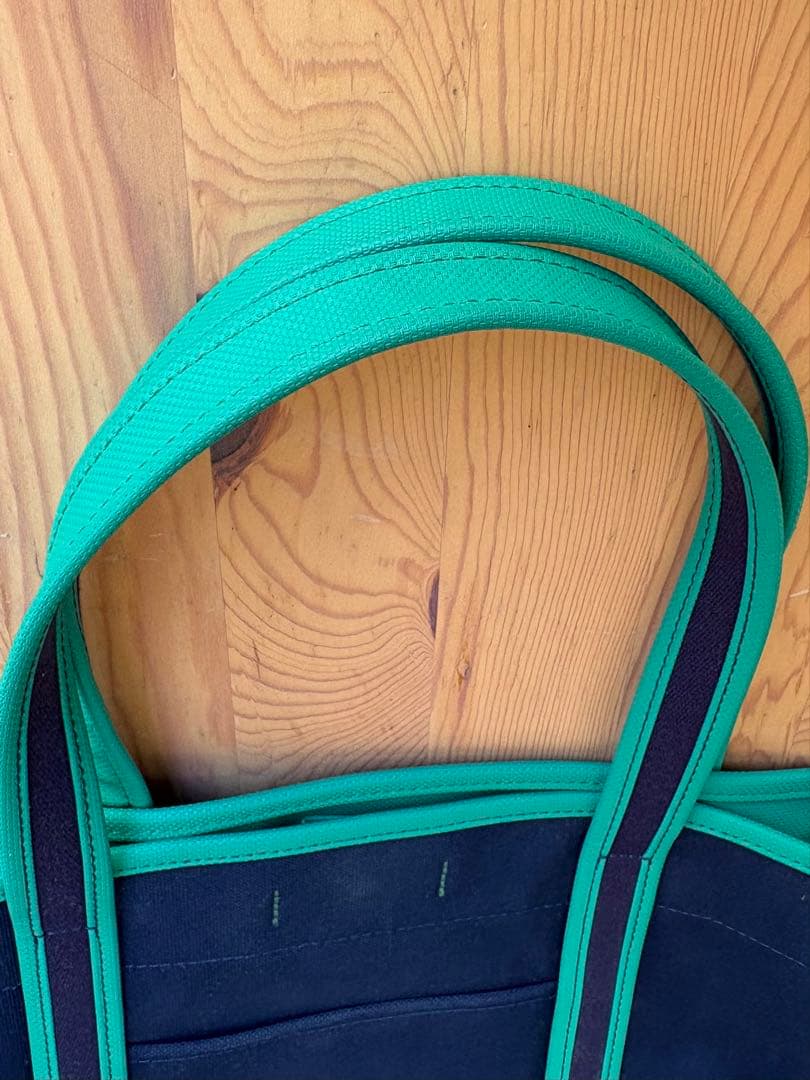 PORTER GIRL ボーイフレンドトート ネイビー×グリーン