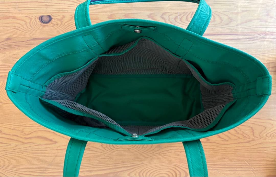 PORTER GIRL ボーイフレンドトート ネイビー×グリーン