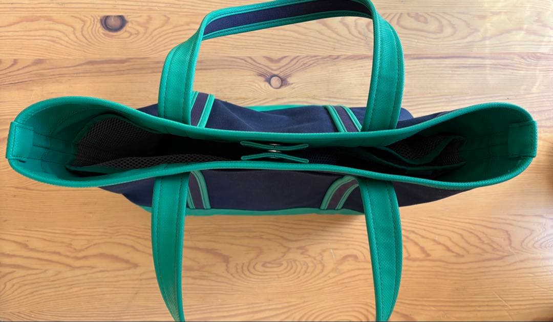 PORTER GIRL ボーイフレンドトート ネイビー×グリーン