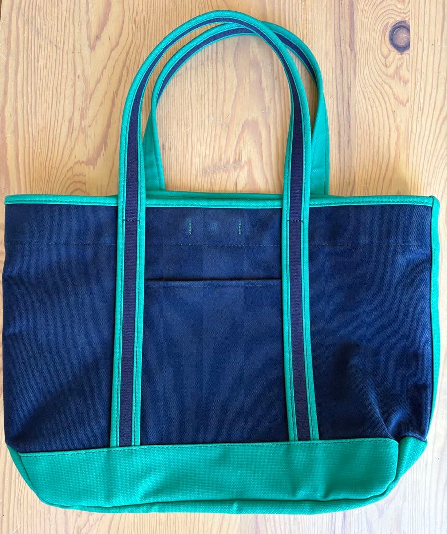 PORTER GIRL ボーイフレンドトート ネイビー×グリーン