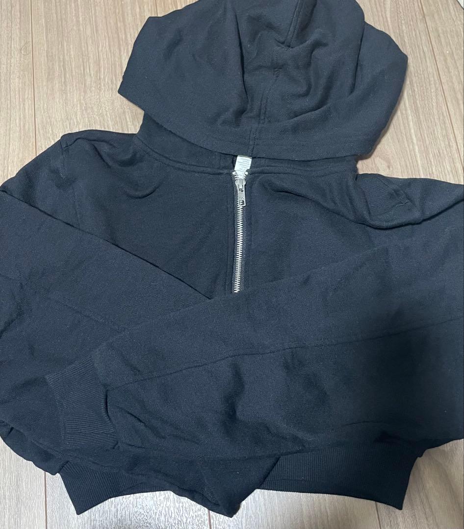 alo ジップアップ フーディ Sサイズ ブラック