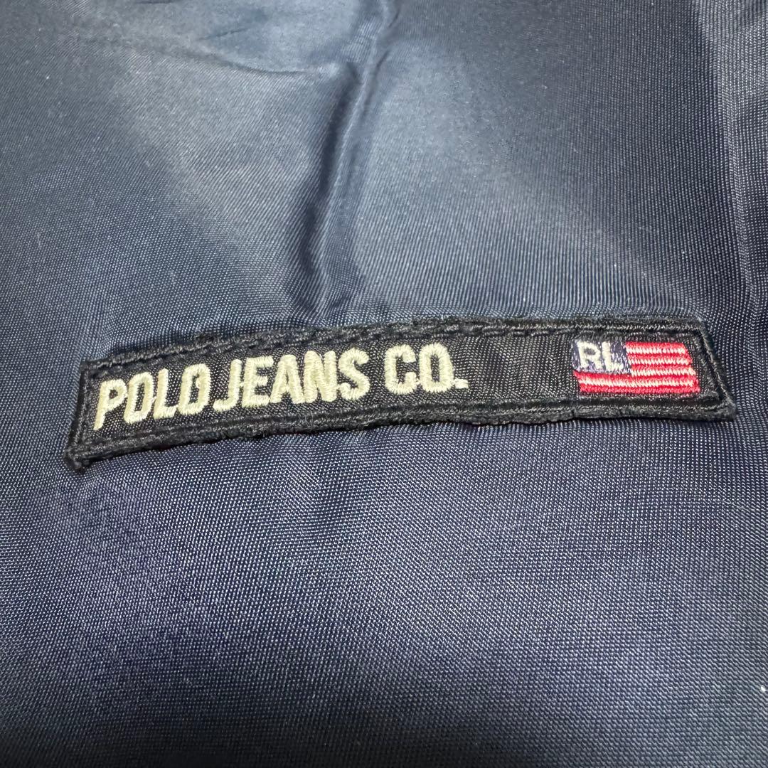 90s POLO JEANS フライトジャケット ネイビー ma-1 アメカジ