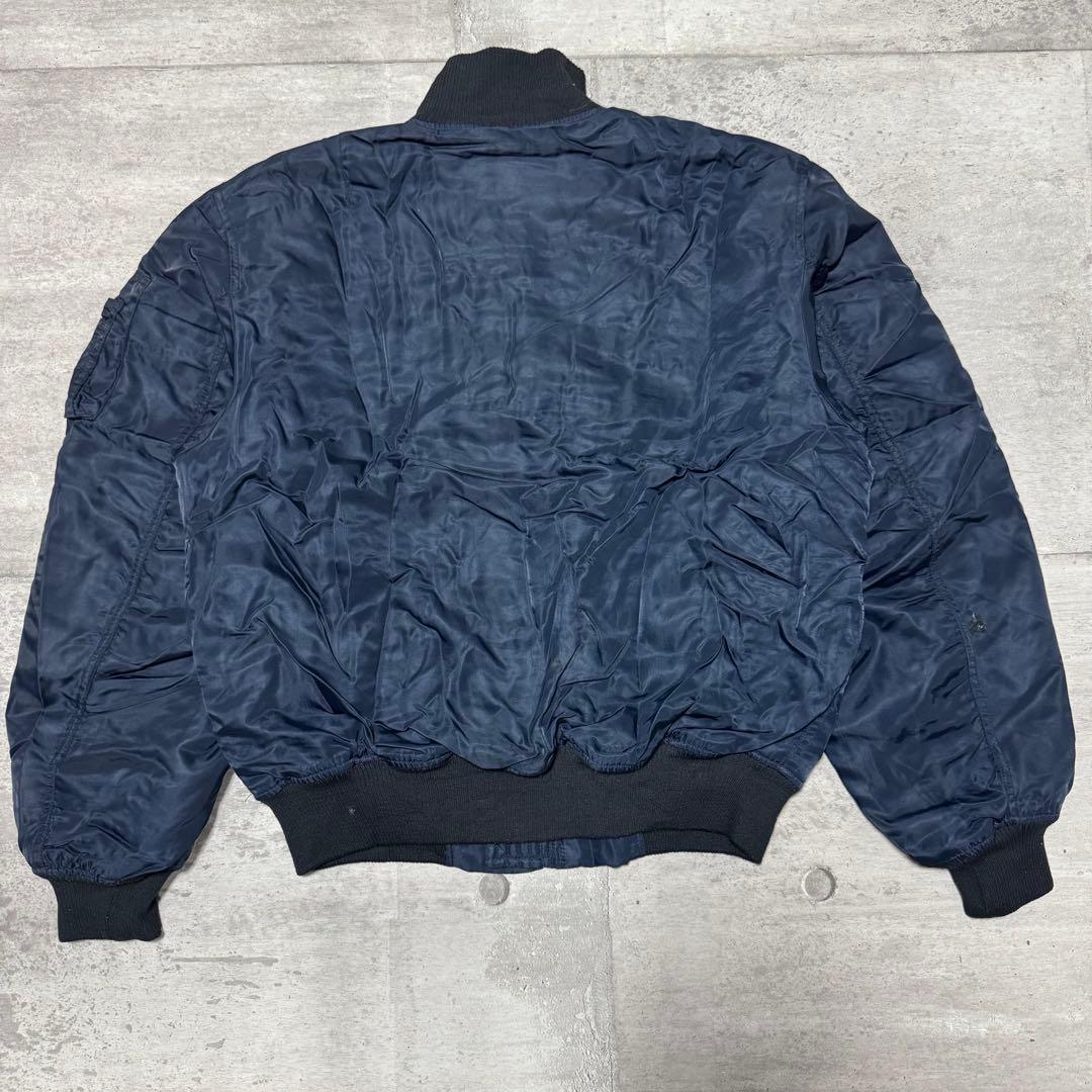 90s POLO JEANS フライトジャケット ネイビー ma-1 アメカジ