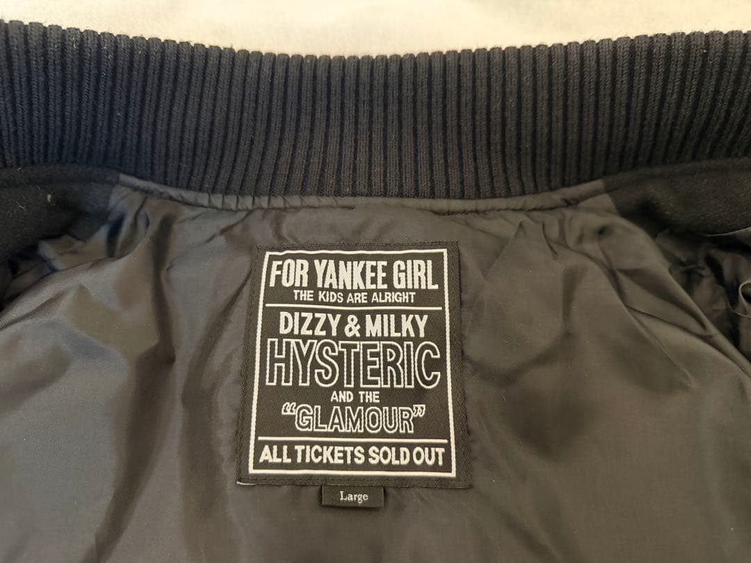 HYSTERIC GLAMOUR SEE NO EVIL スタジャン 黒 L