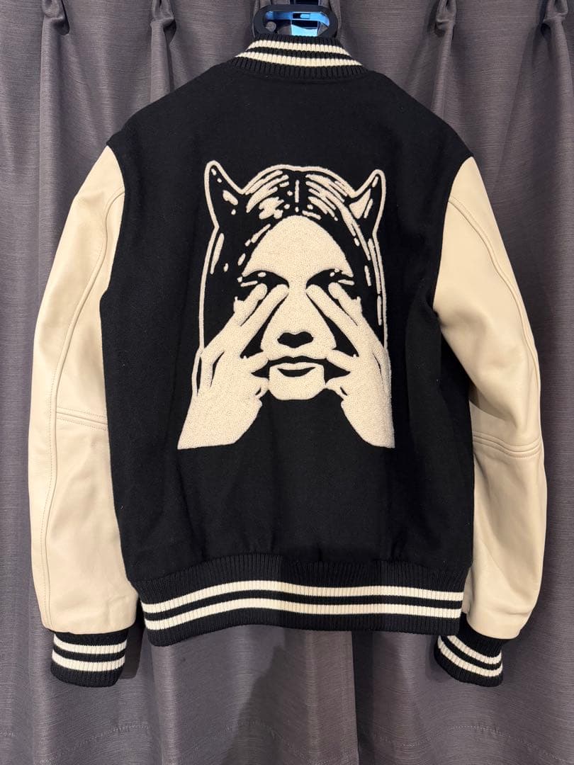 HYSTERIC GLAMOUR SEE NO EVIL スタジャン 黒 L