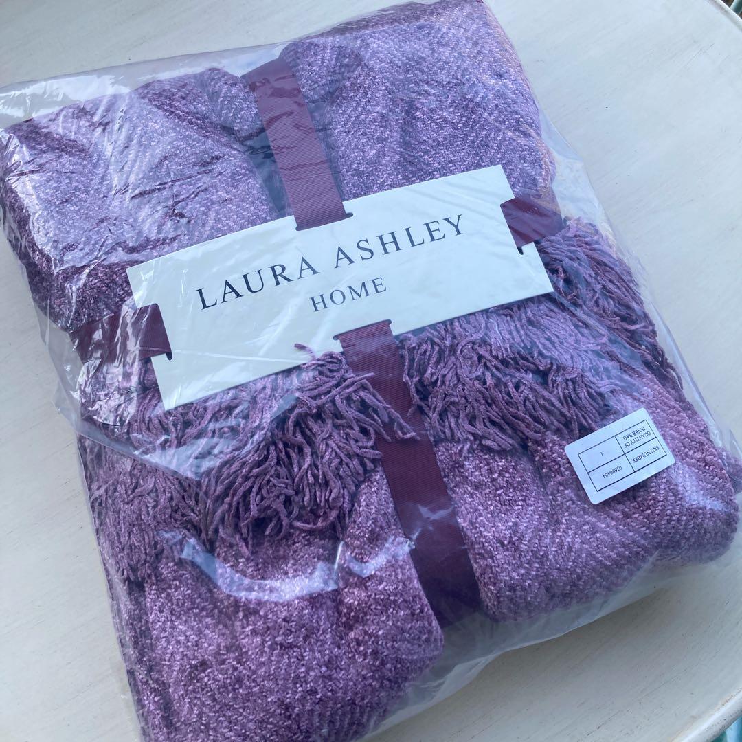 ローラアシュレイ HAMILTON THROW ハミルトンスローブランケット新