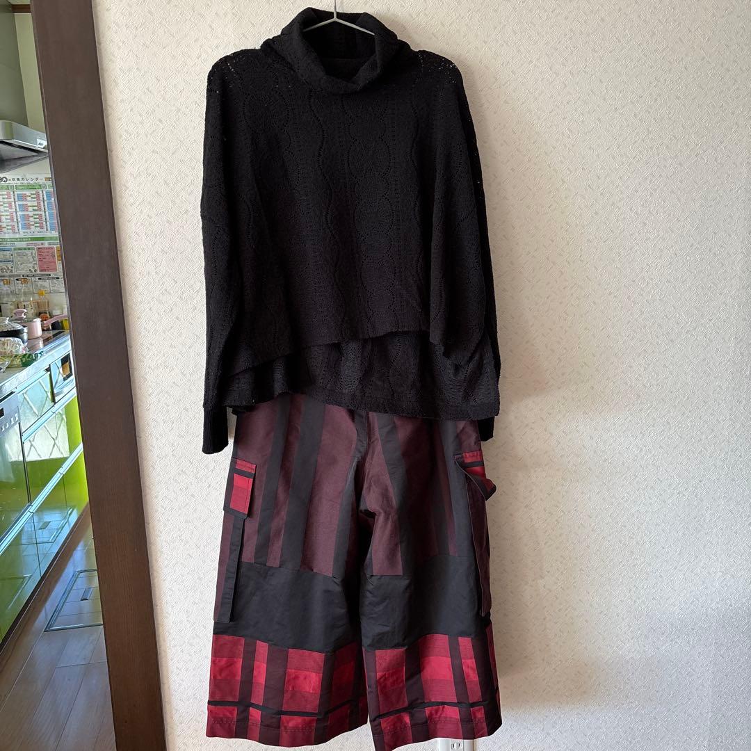 エイココンドウガウチョパンツとニットタートルセット