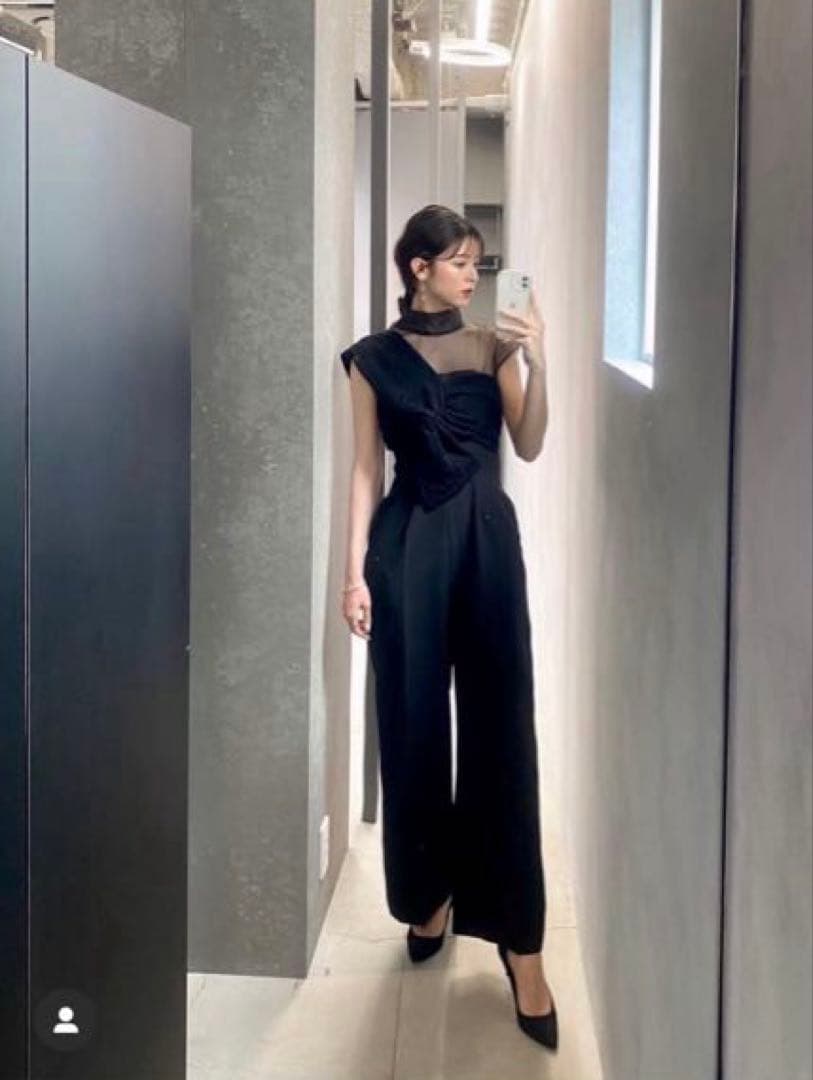 【ayane】LAGUNAMOON エンブロイダリーツイストパンツドレス