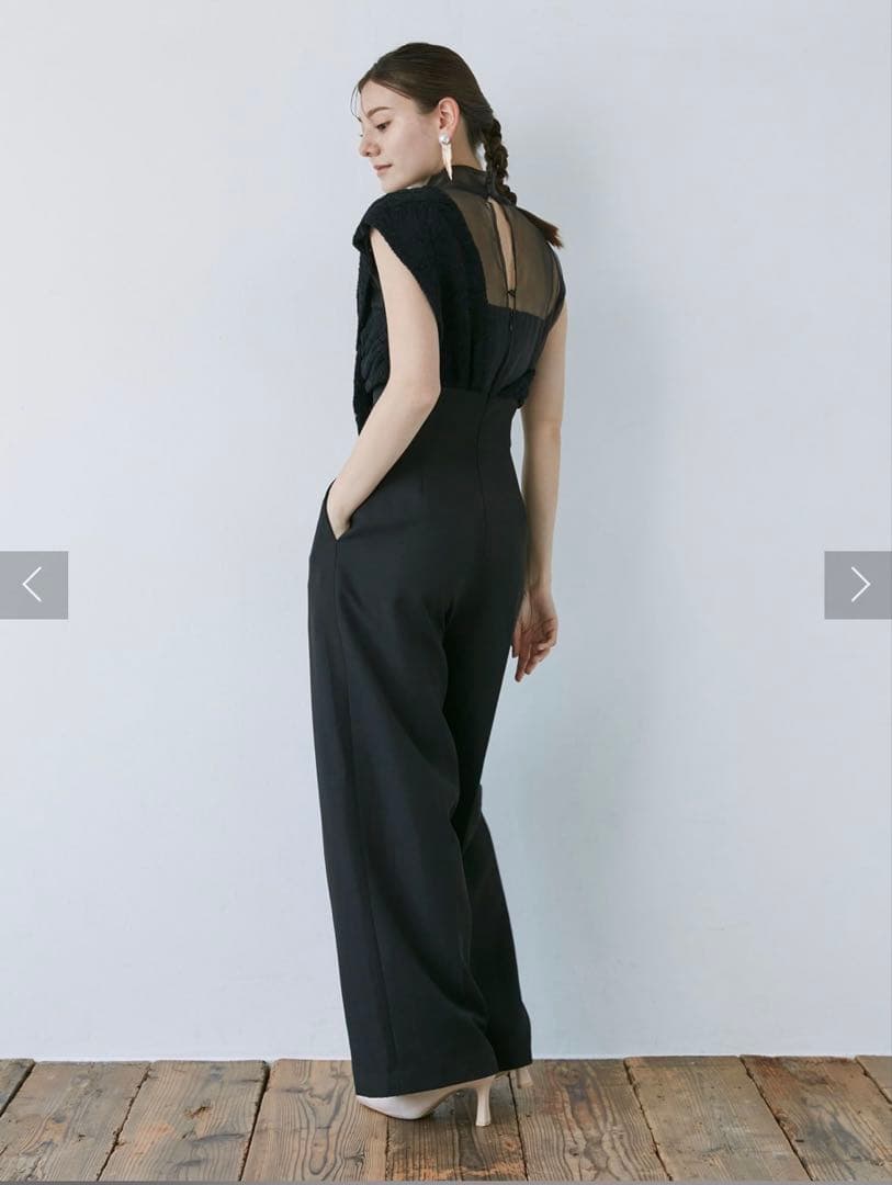 【ayane】LAGUNAMOON エンブロイダリーツイストパンツドレス