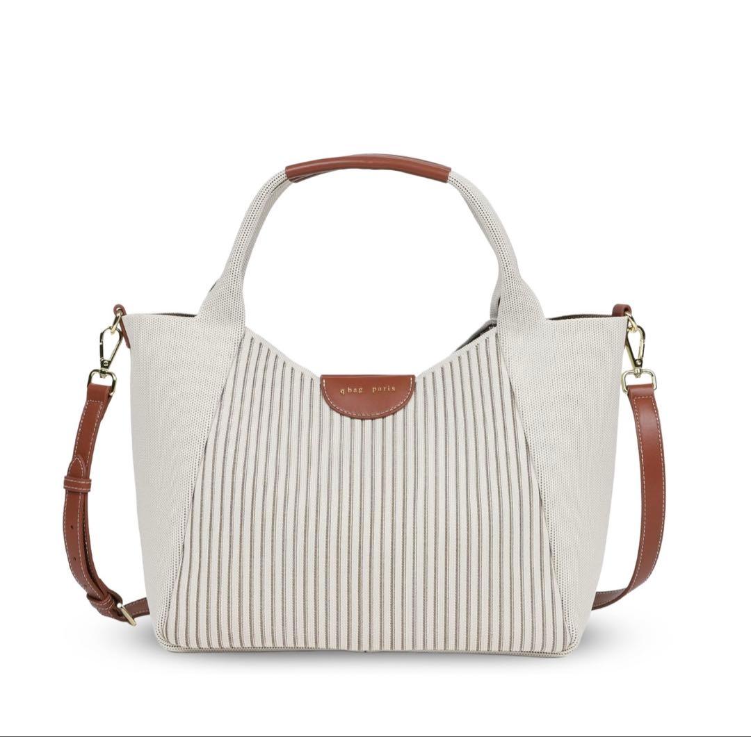 ほぼ未使用 qbag トリコット コロネット トープ