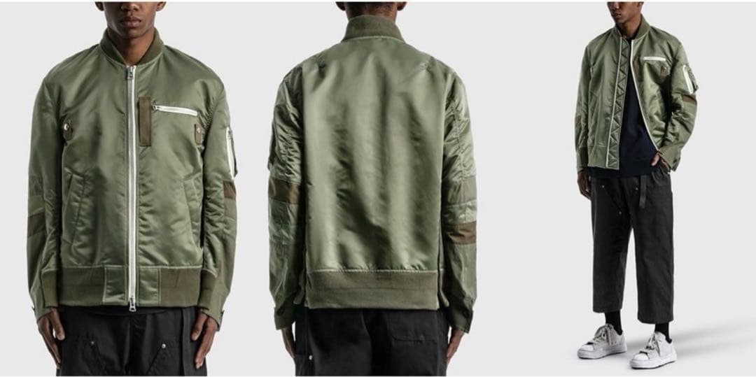 SACAI NYLON TWILL MA-1 BLOUSON サカイ　ブルゾン