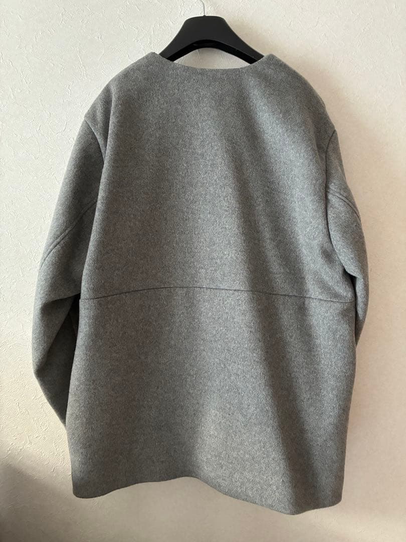スーパーファインビーバークルーネックコート カラーグレーAサイズ34