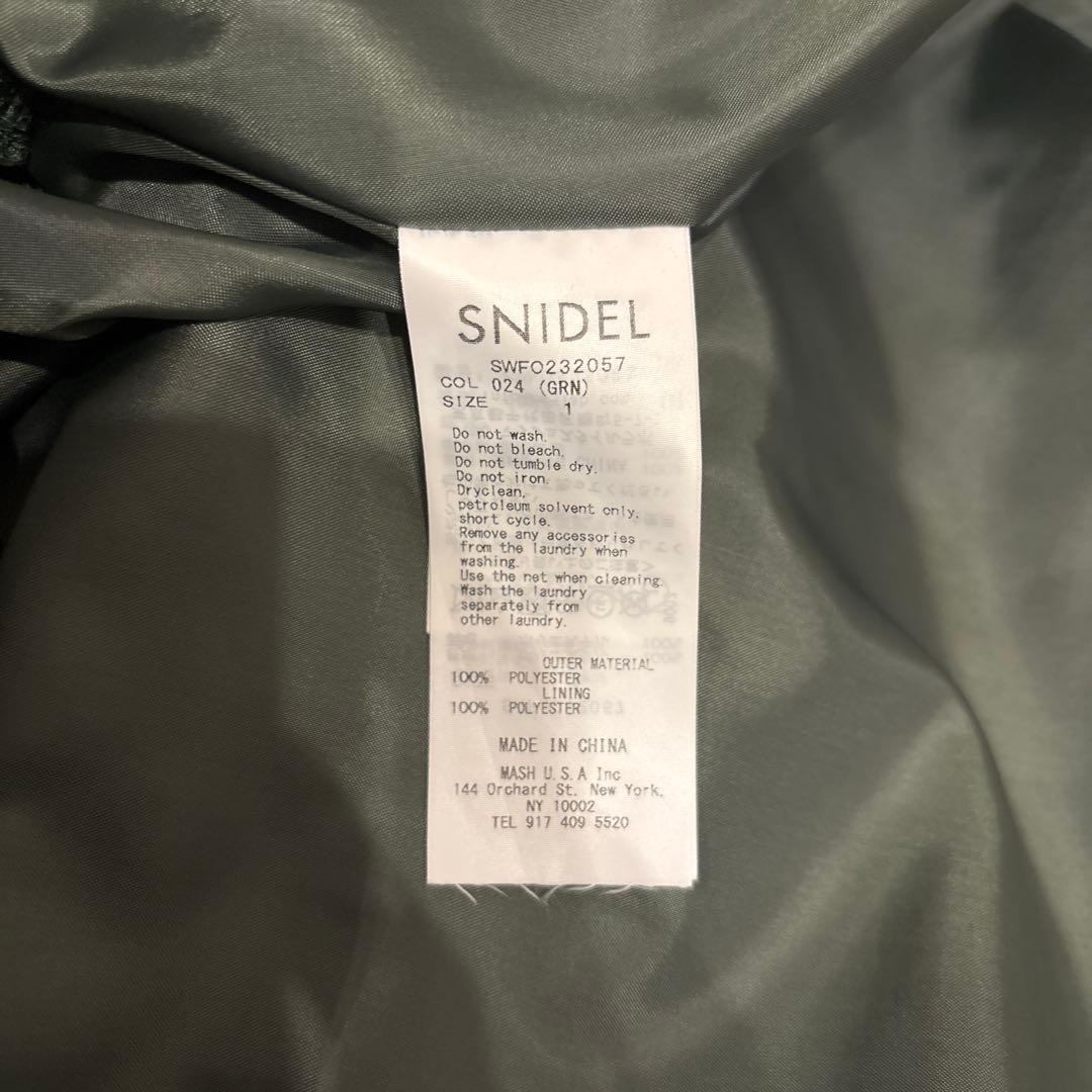 snidel オーバーショルダージャカードワンピース　首元リボン付　size1
