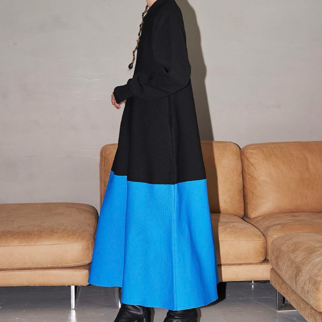 新品タグ付き✨OMMO TENT LINE KNIT OP バイカラーワンピース