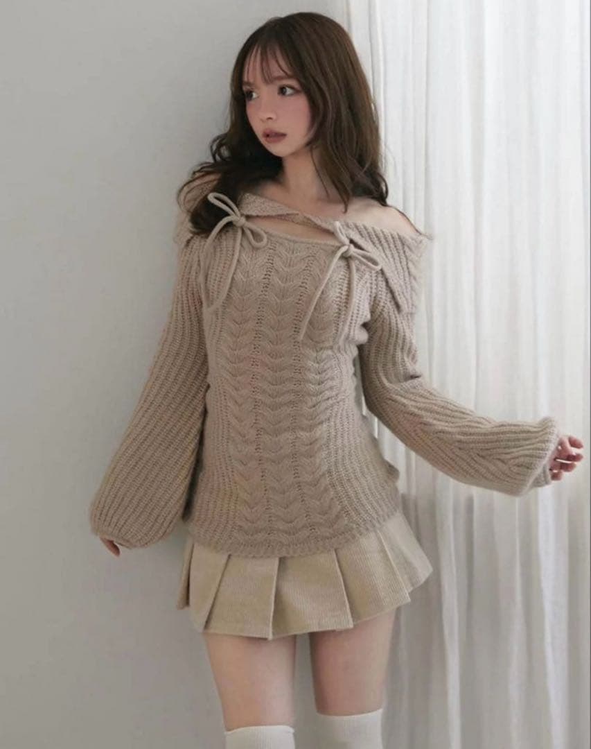 スカート andmary Amanda pleats skirt